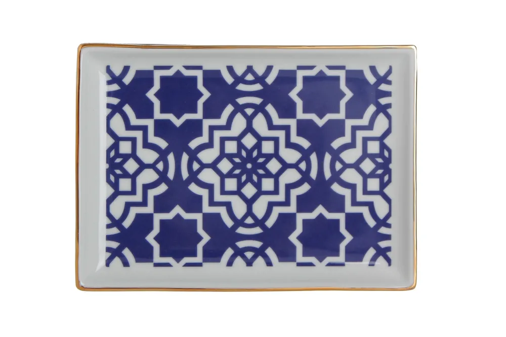 Frühstück-Teller Blau MOROCCO 13x18cm von Porland