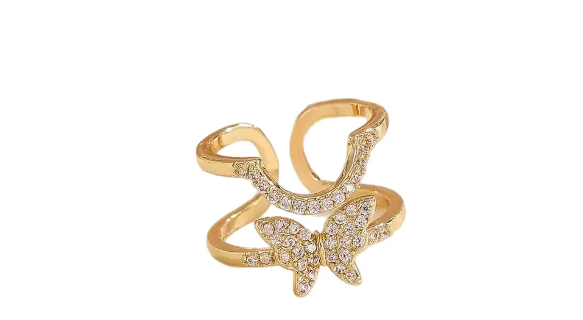 Anello Melory per unghia crystal e farfalla  due varianti colore