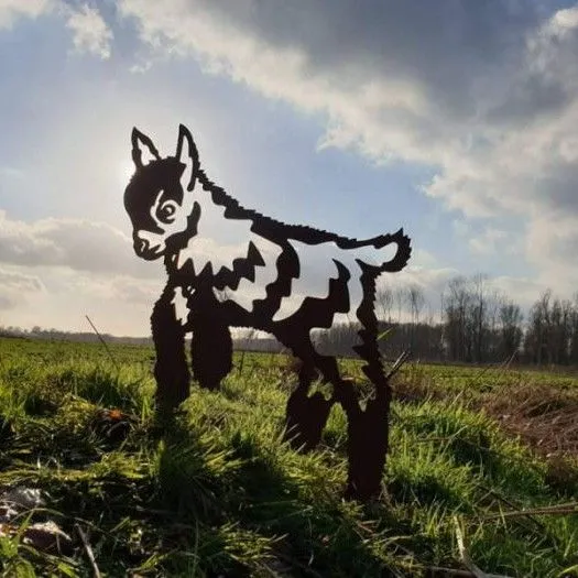 Ziege aus Cortenstahl | Gartendekoration