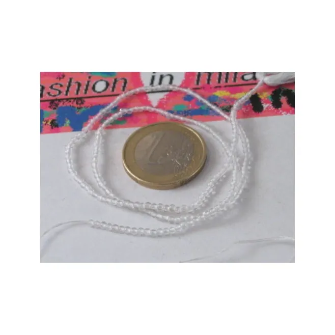 1 FILO DI CRISTALLO DI ROCCA  CABOCHON PERLE DA 2 MM