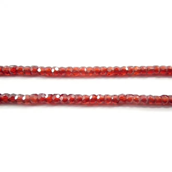 zirconi colore arancione scuro rondella sfaccettati di 3 x 2,5 mm 1 filo lungo 33 cm