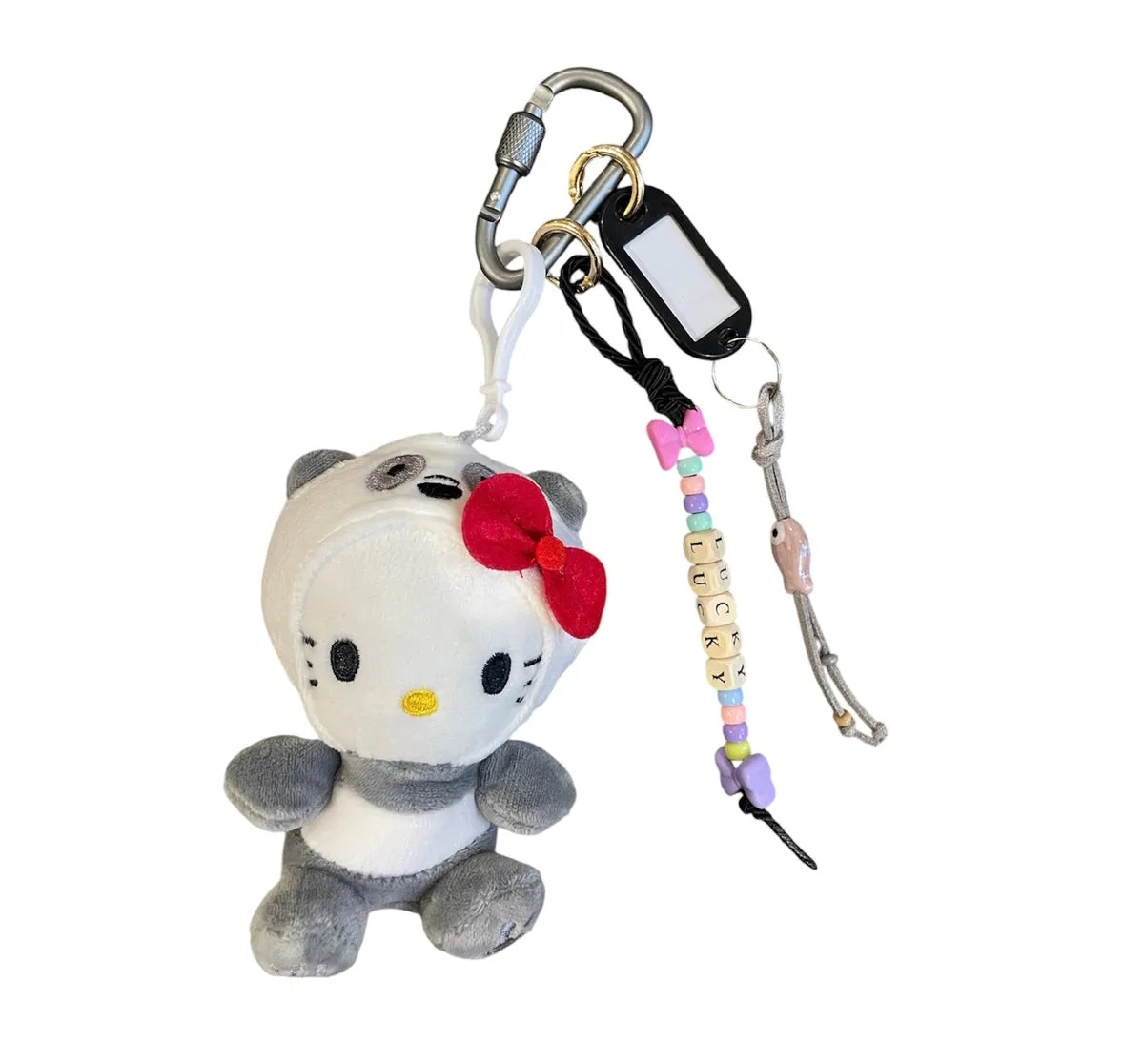Portachiavi e applique borsa Pimp your Bag Hallo kitty panda in peluche