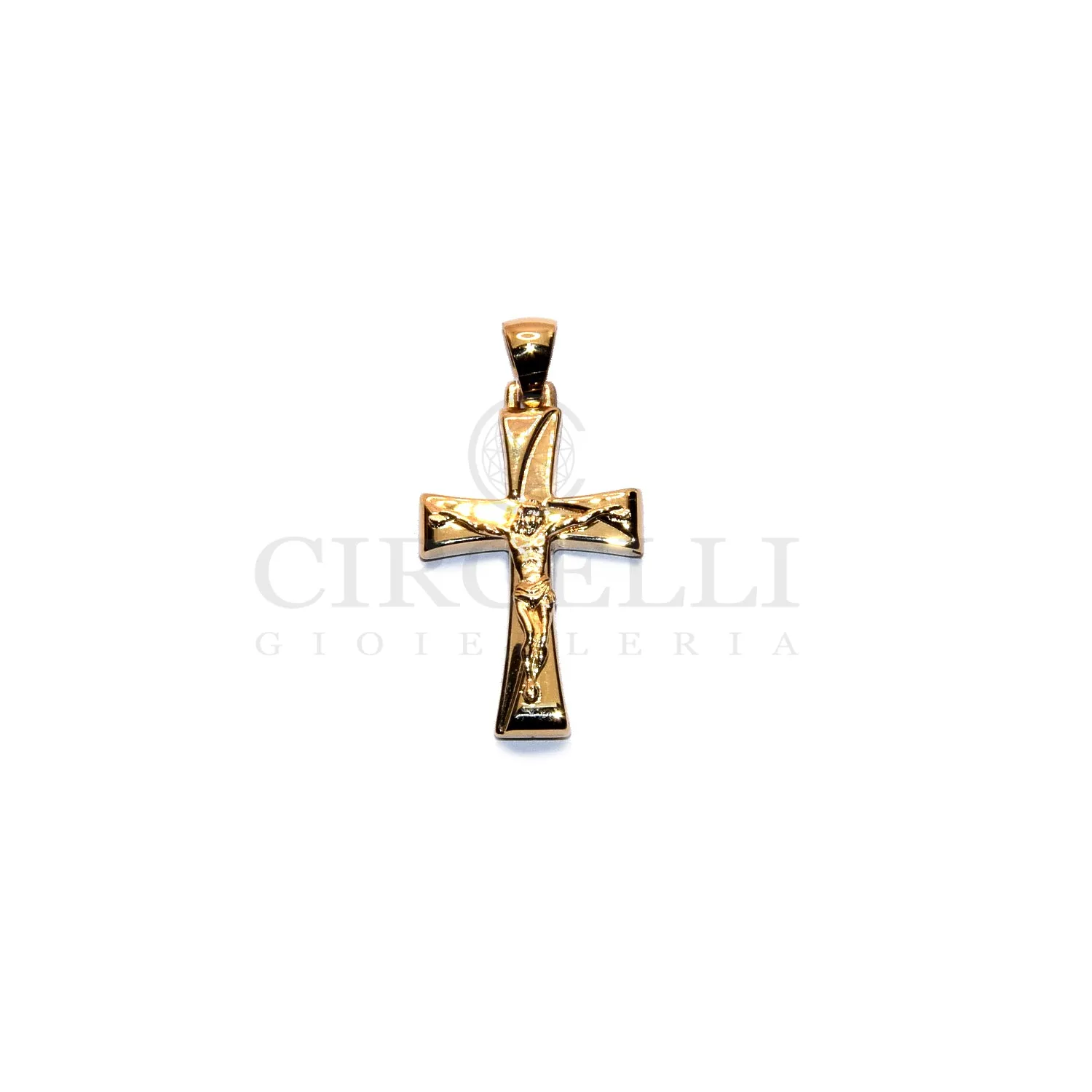 Croce con cristo oro 18k