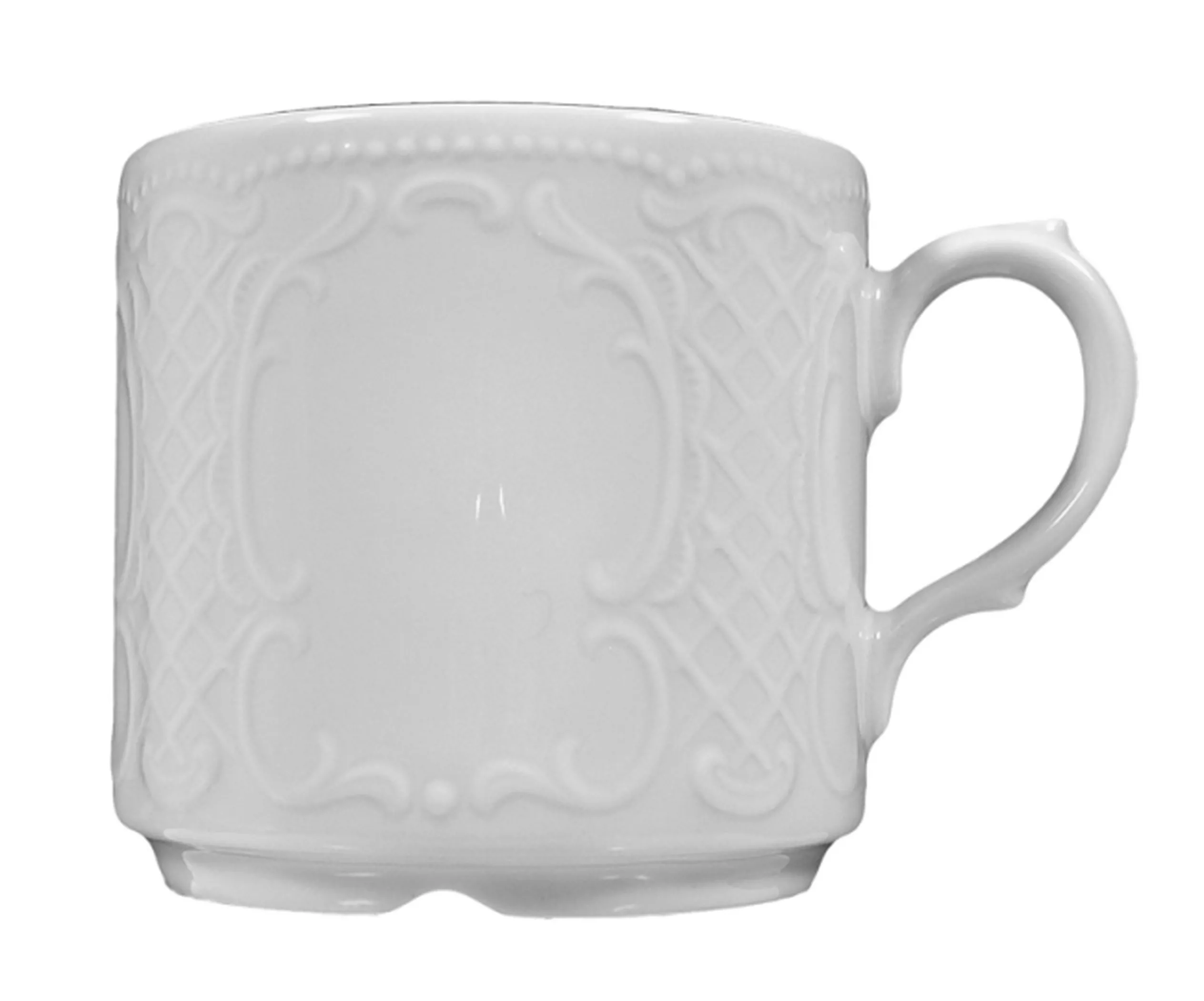 Seltmann Salzburg Becher Weiss ca 8x8cm 250ml Porzellan