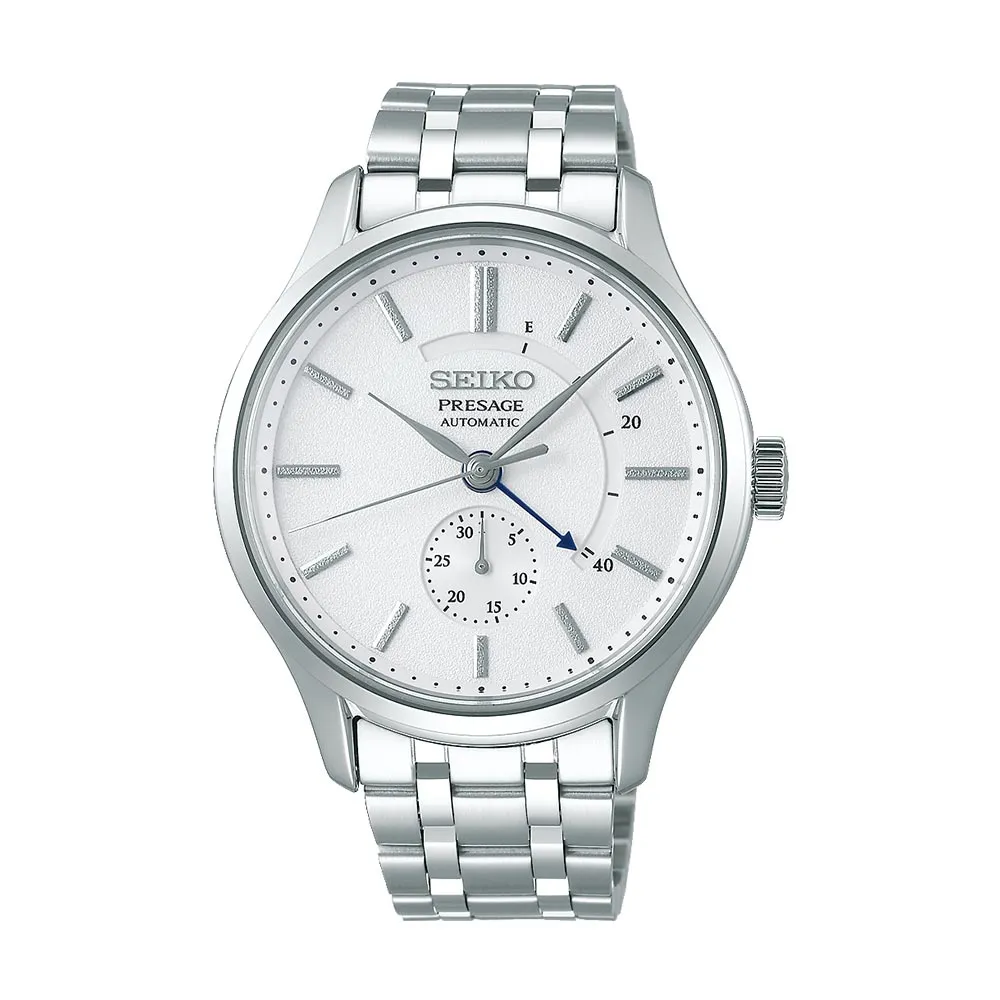 Orologio Uomo Seiko Presage 3 Sfere Automatico con Quadrante Bianco 42 mm