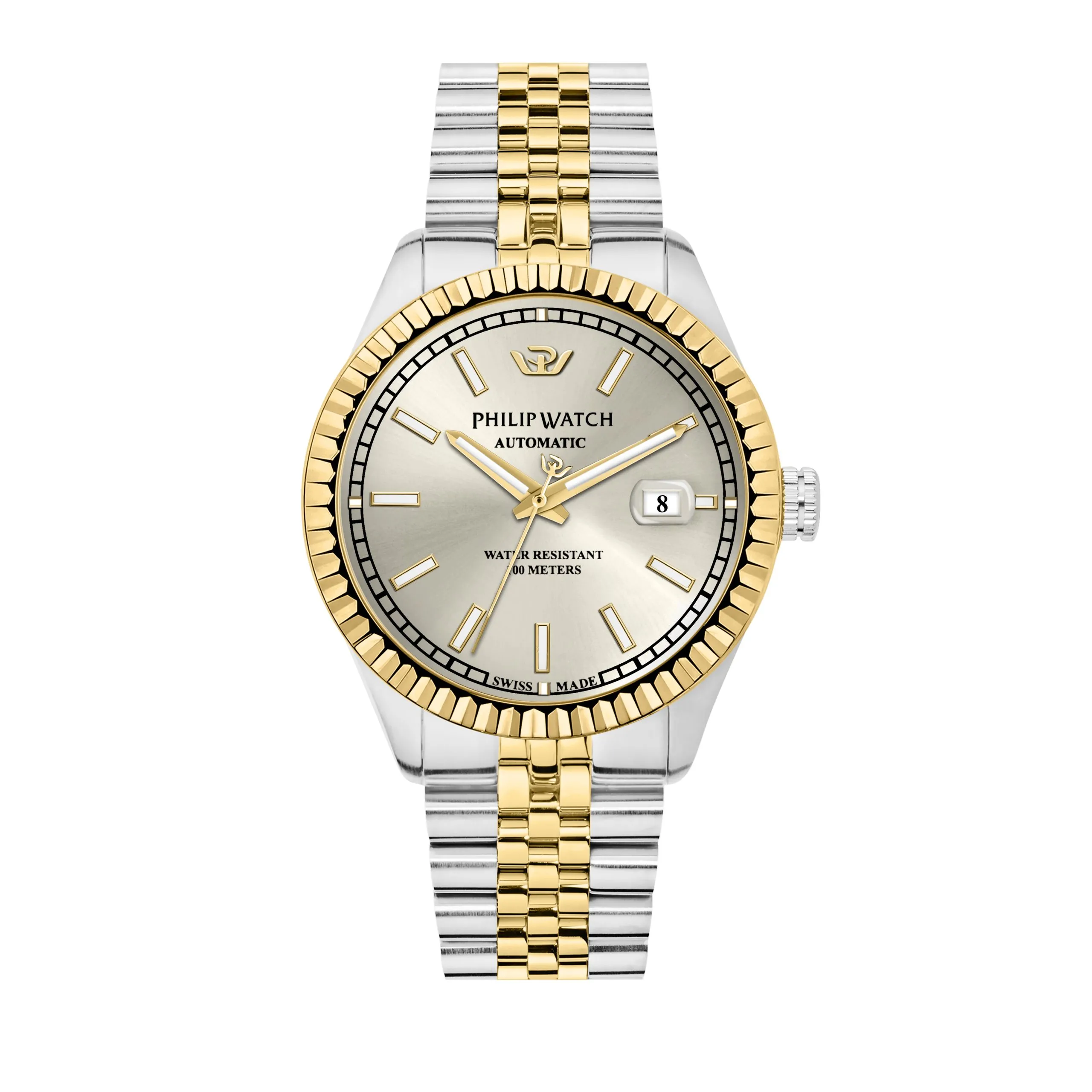 Orologio Uomo Philip Watch Caribe Automatic con Quadrante Silver 41 mm