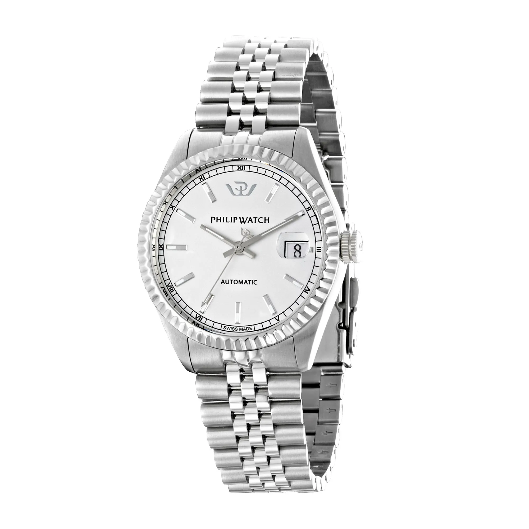 Orologio Uomo Philip Watch Caribe Automatico con Quadrante Silver 39 mm