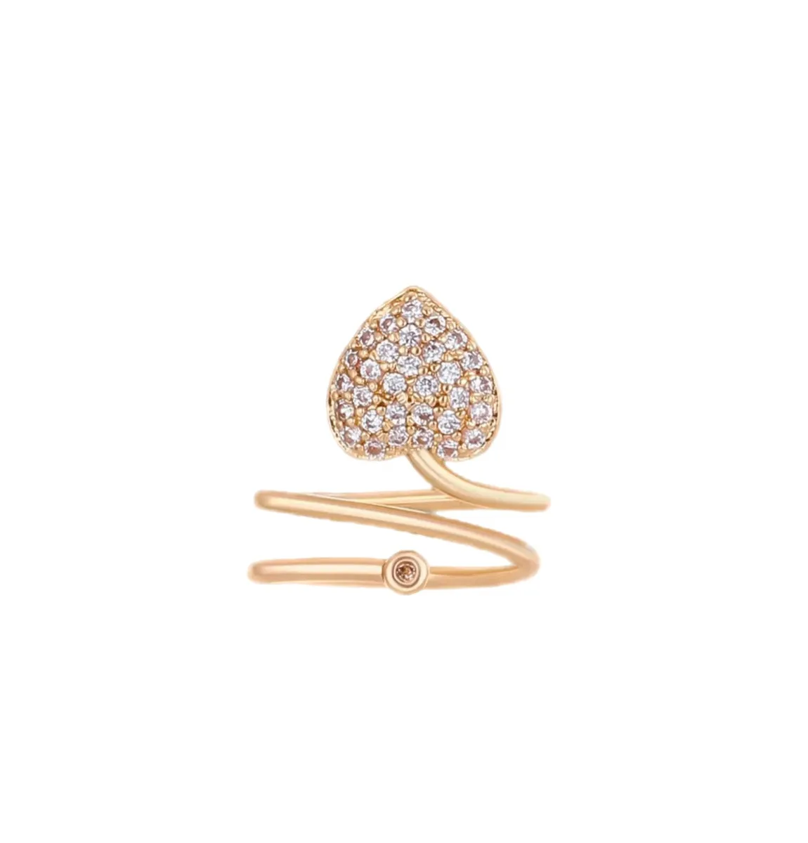 Anello Melory per unghia crystal cuore  e punto luce   due varianti colore