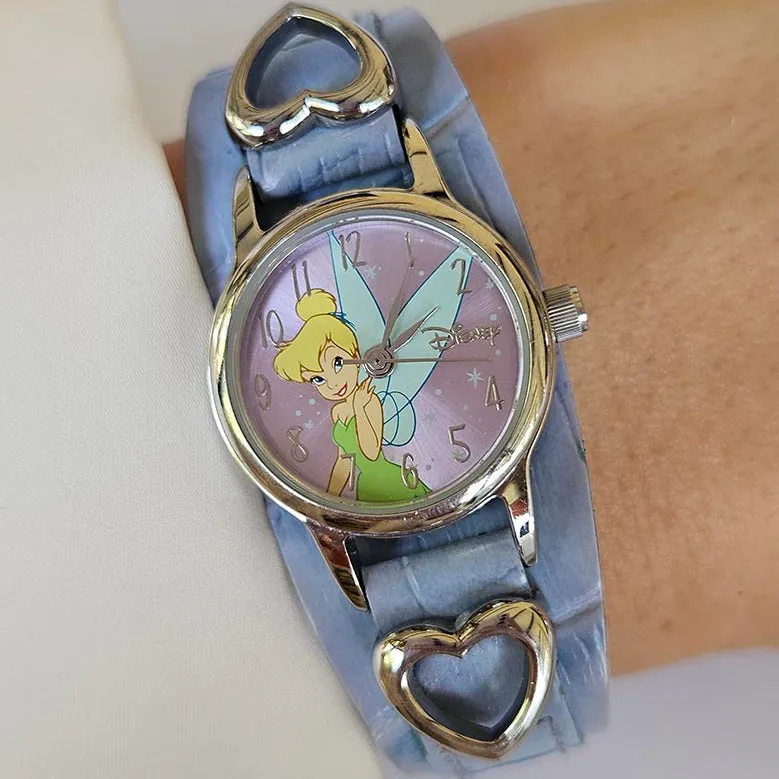 Viola vintage Tinker Bell Cuff Watch | Anni '90 Disney Princess Quartz Watch