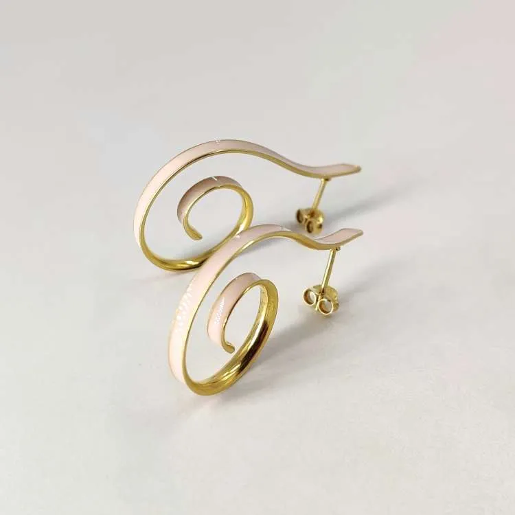 Orecchini Swirl in argento smaltato