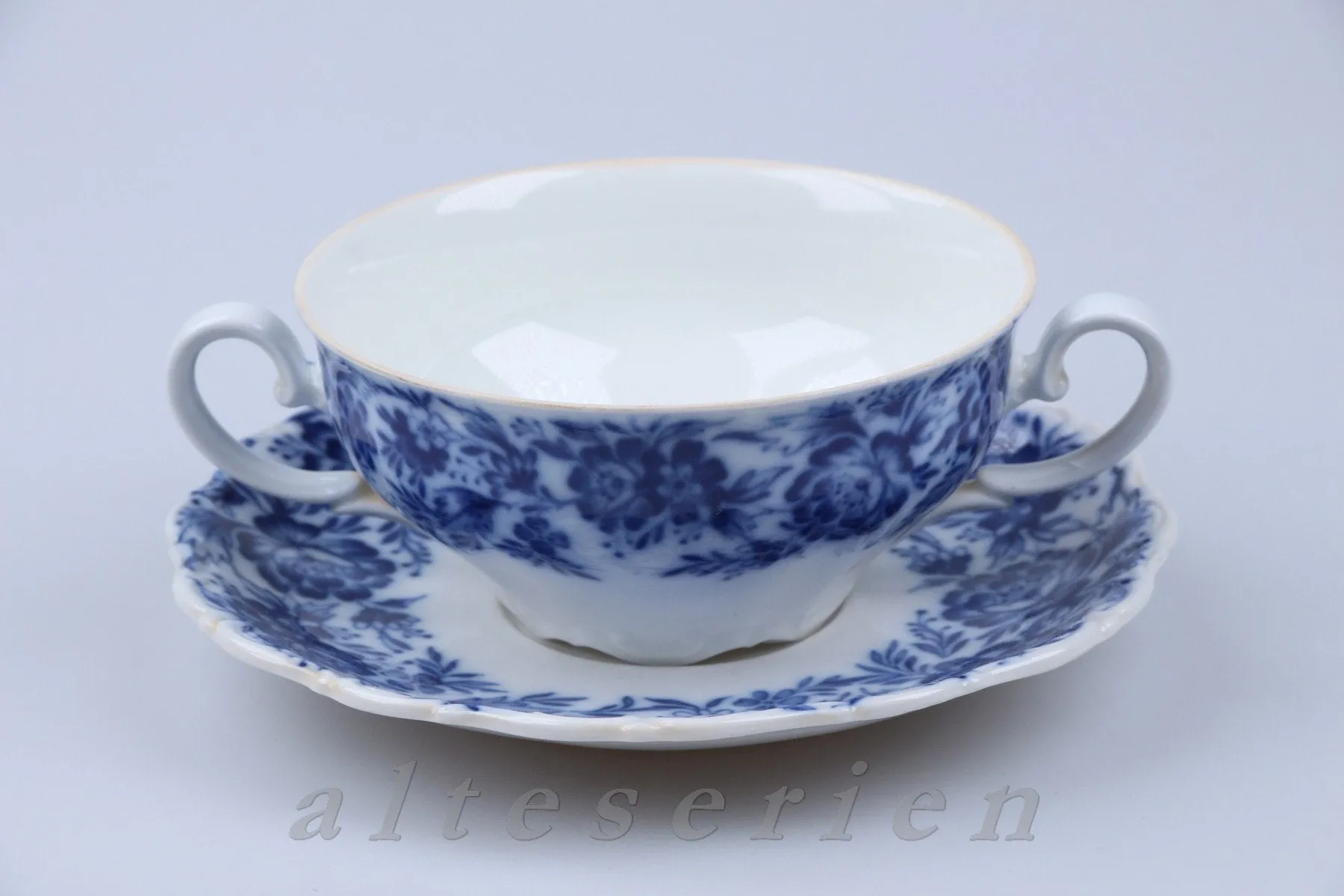 Suppentasse mit Untere - Seltmann Weiden Theresia Heimatland blau