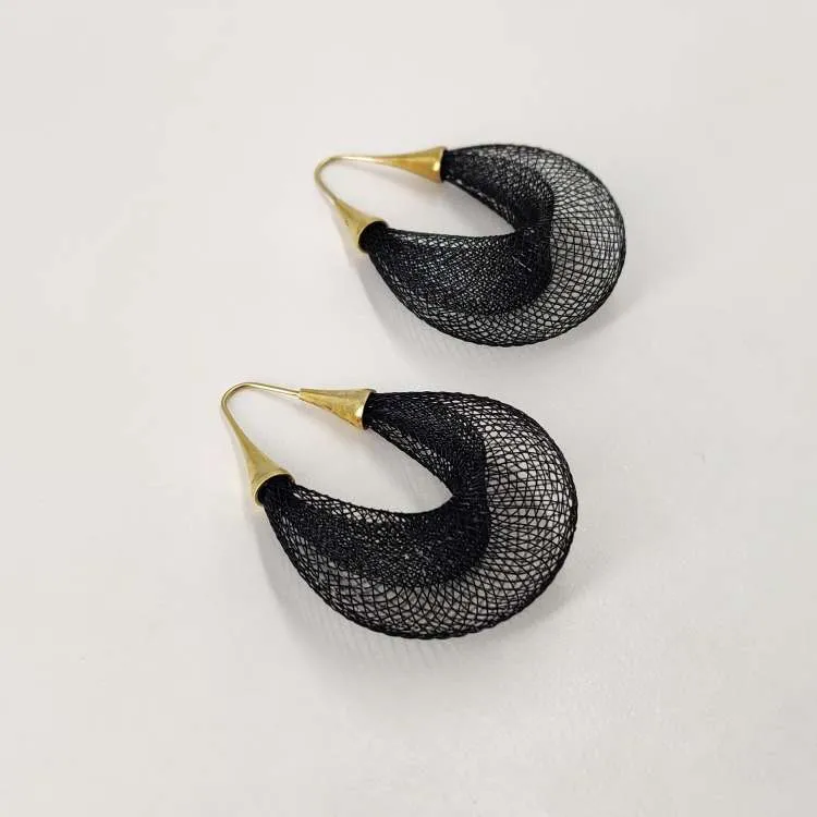 Orecchini Zéphir in fili di nylon