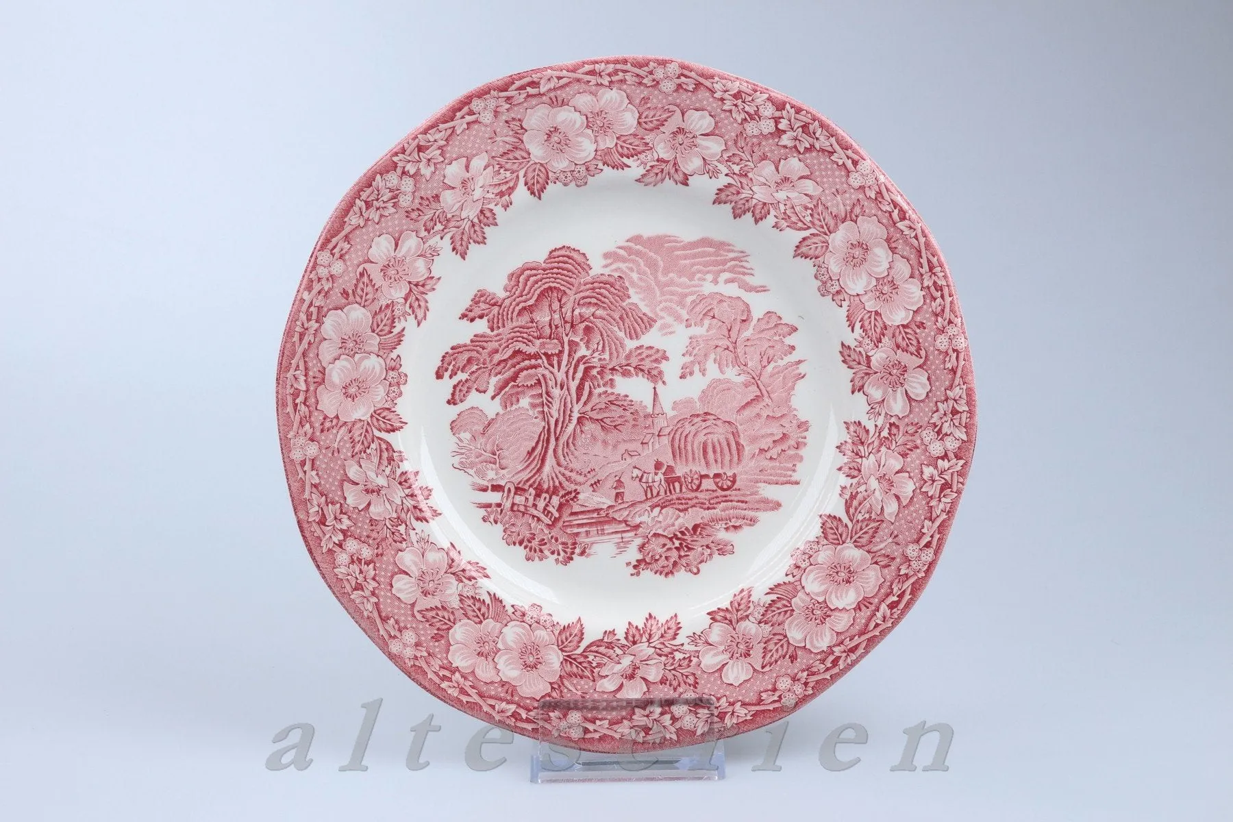 Speiseteller - Enoch Wedgwood Woodland red rot