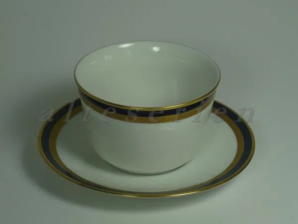 einteilige Sauciere - Hutschenreuther Goldrandservice Kobalt 03182 / 03152