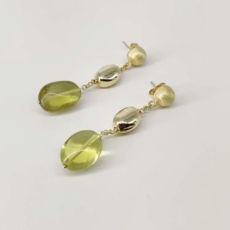 Orecchini pendenti Sophie in argento con pietre dure