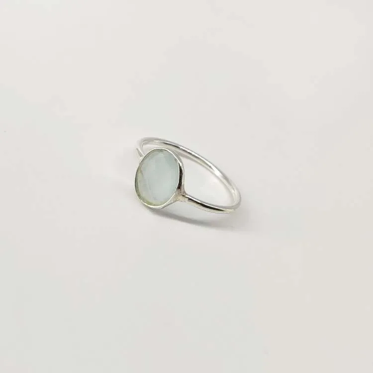 Anello a fedina in argento Alina con pietra dura