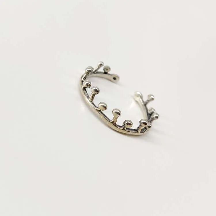 Anello aperto Corona in argento