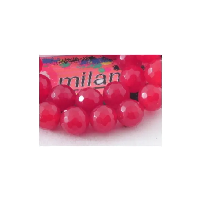 UN FILO DI PIETRE IN GIADA RUBINO SFACCETTATE DA 12MM