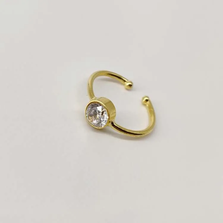 Anello a fedina aperta Polina con cristallo Swarovski