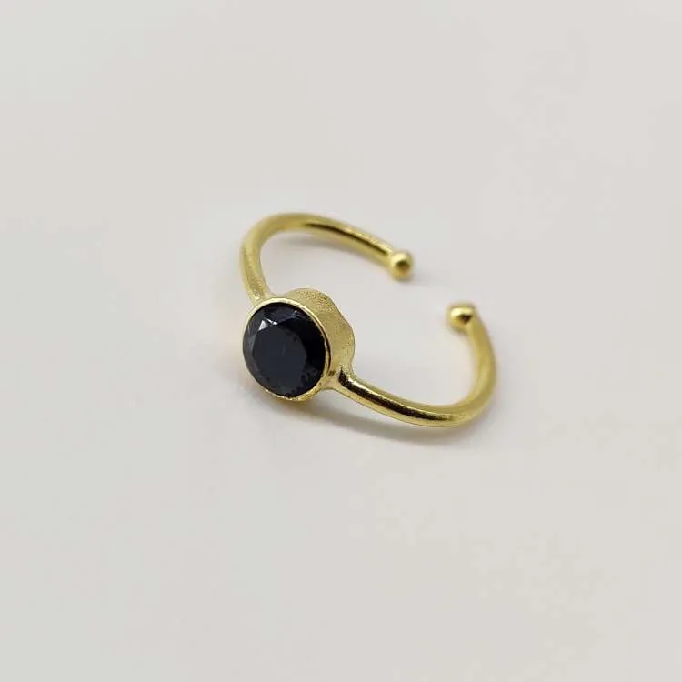 Anello a fedina aperta Polina con pietra dura