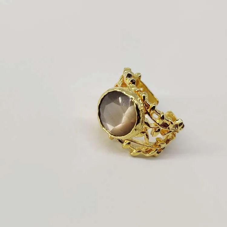 Anello a fascia aperta Dorina con pietra dura