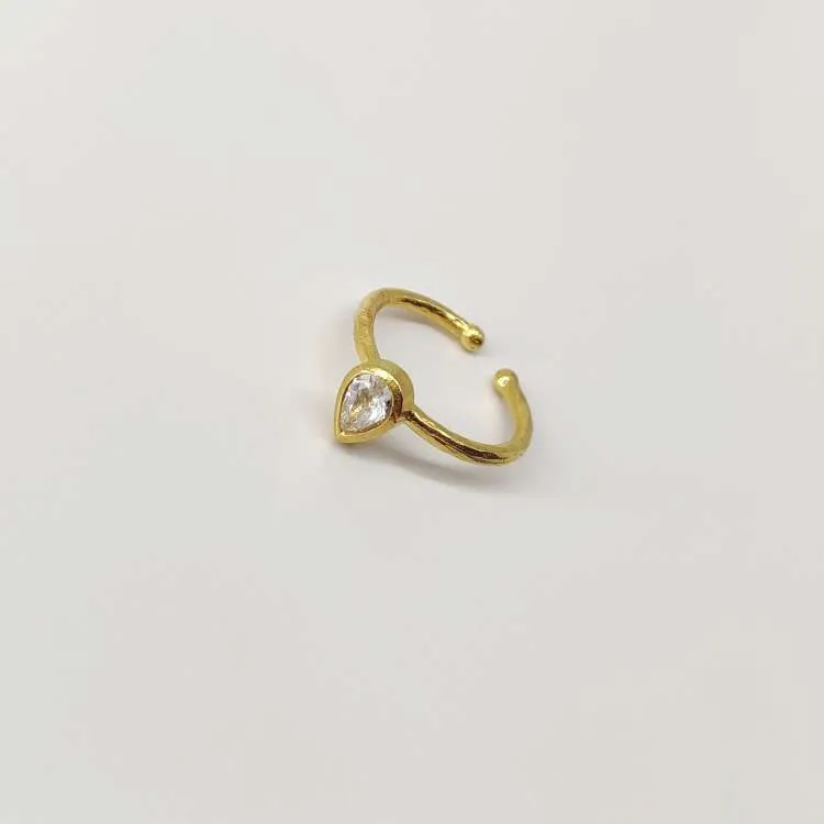 Anello a fedina aperta Stefania con cristallo Swarovski