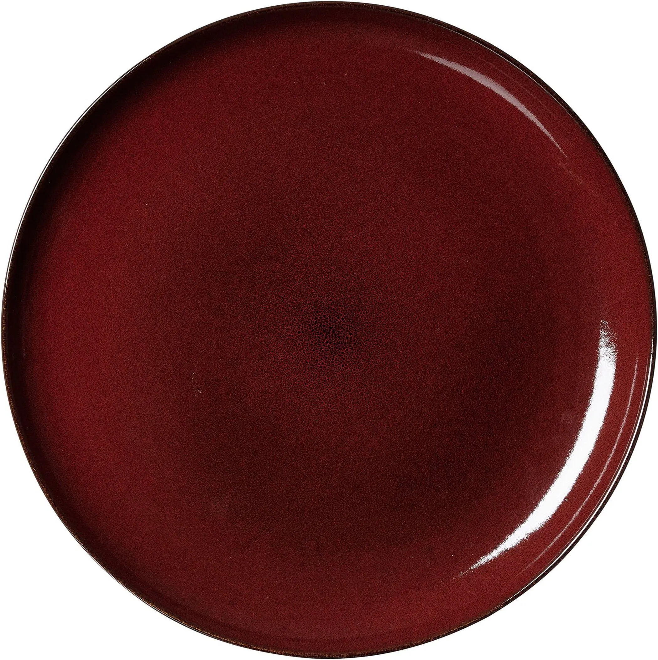 Teller | 3 x 27,5 cm | Rot | Steinzeug