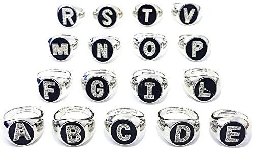 Anelli con lettera donna iniziale nome