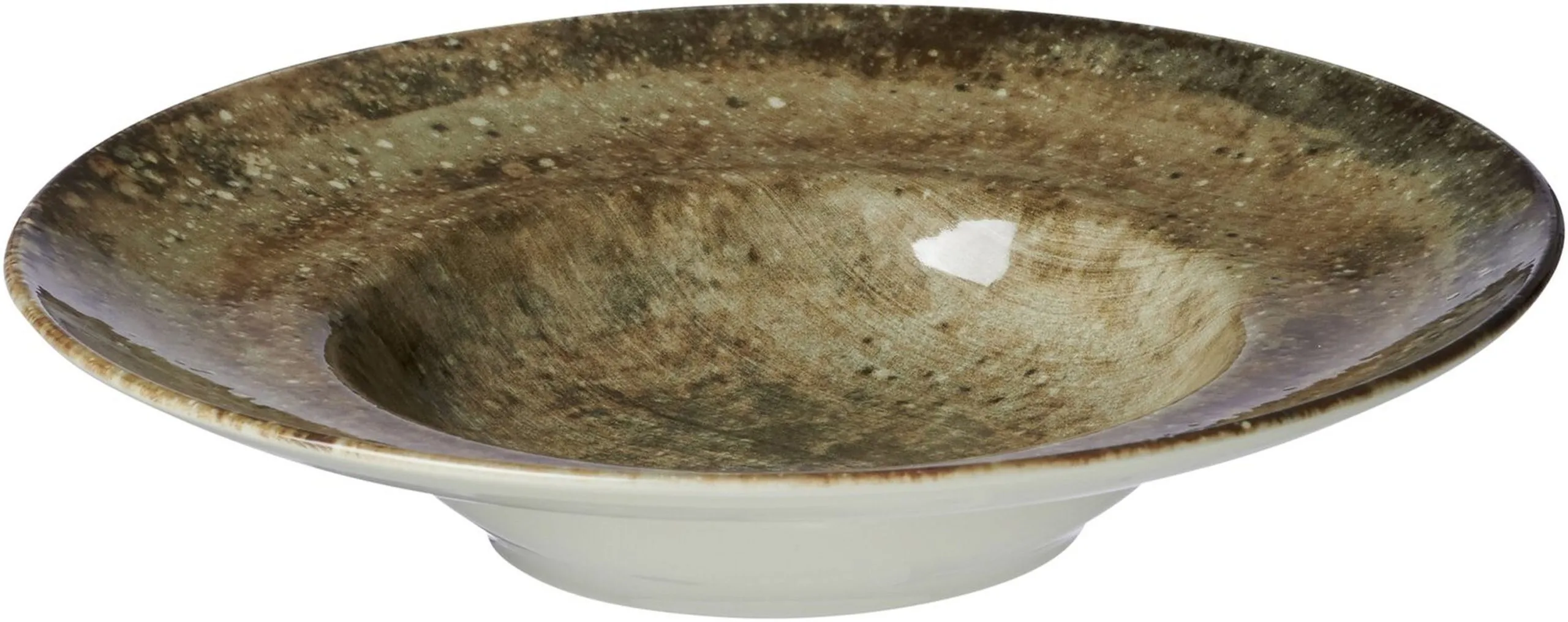 Pastateller| Faia | 5 x Ø 27 cm| Braun | Porzellan | Rund