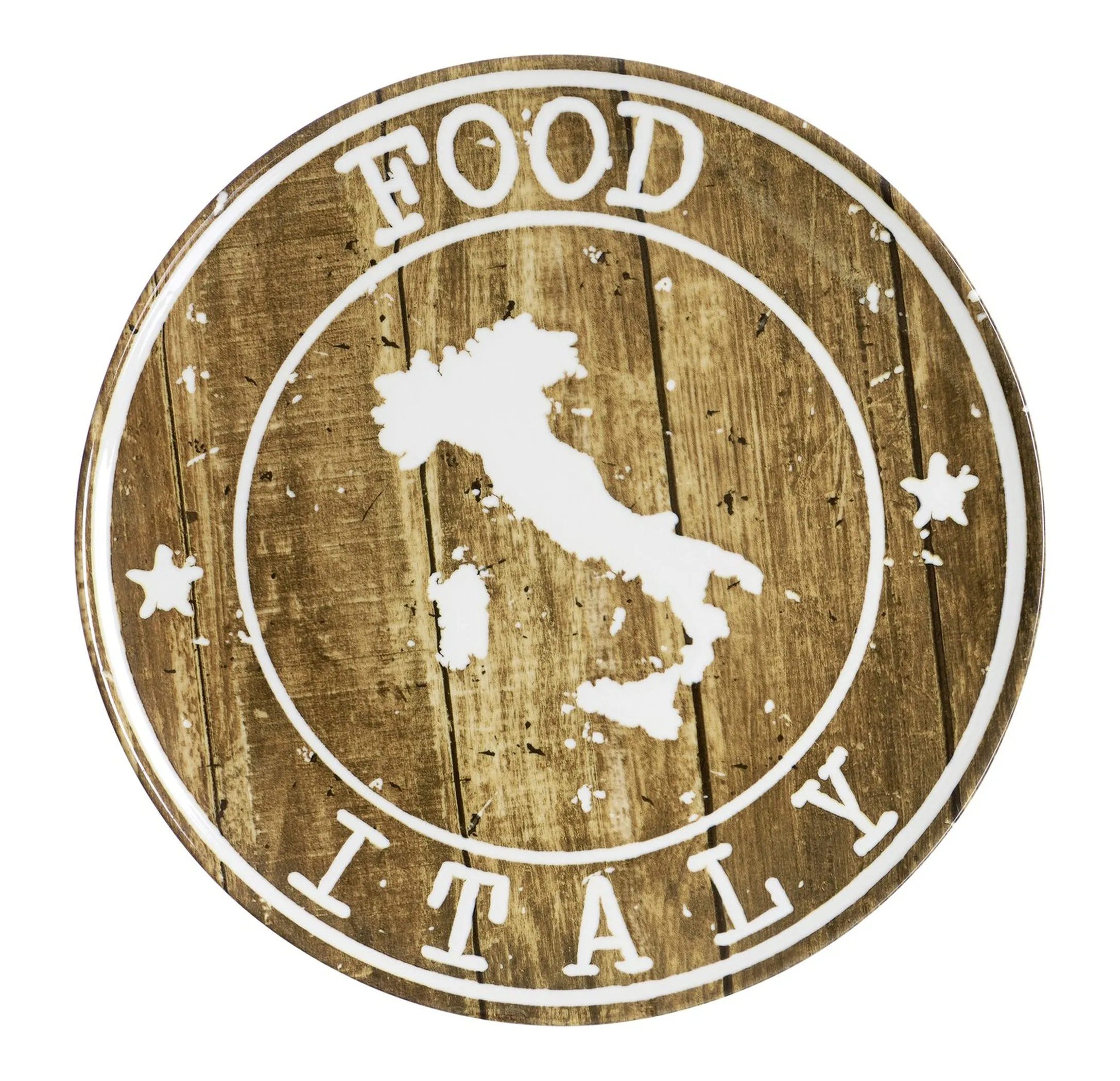 Pizzateller| Italien | 1,5 x Ø 32 cm| Braun | Porzellan