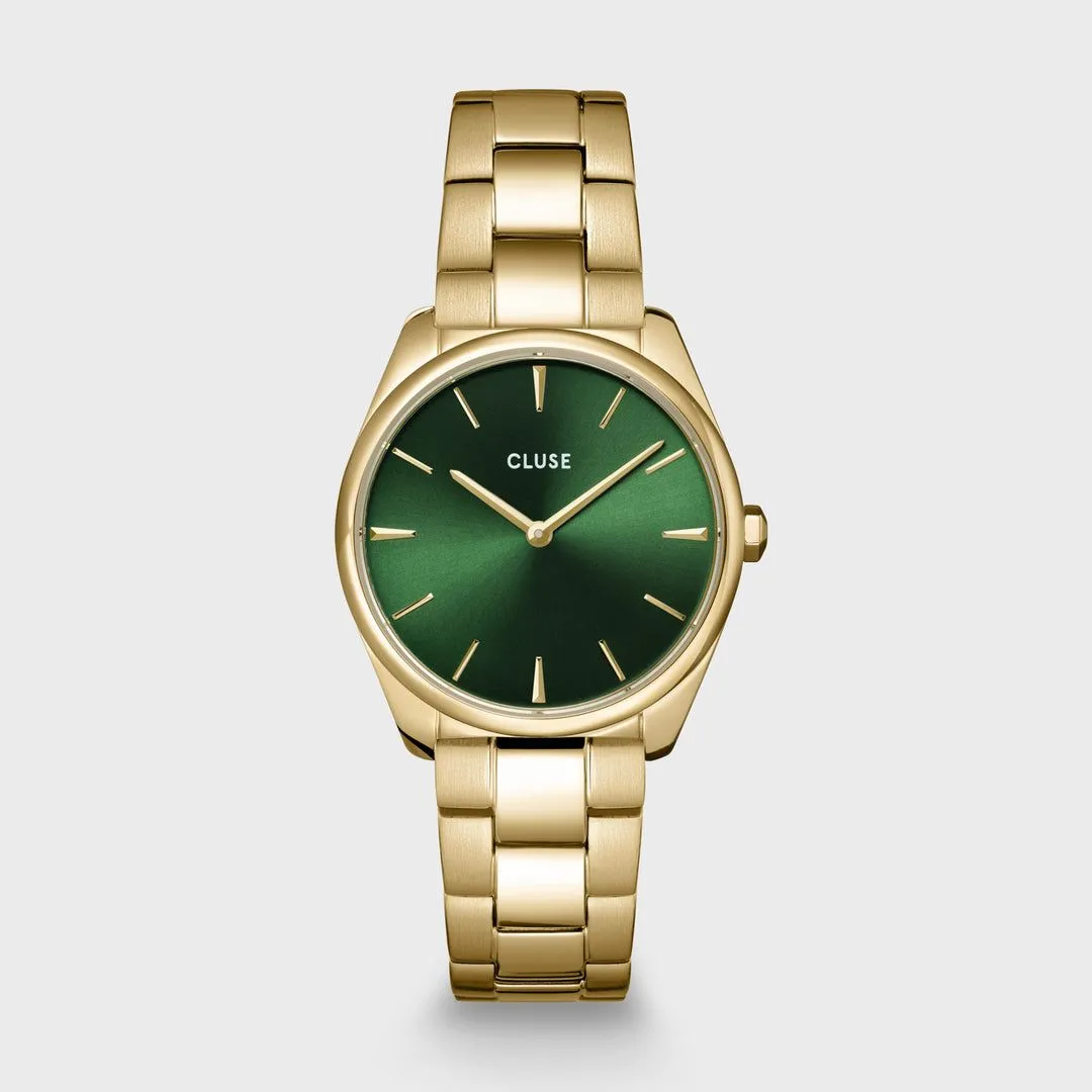Féroce Petite Watch Steel Green, Gold Colour Orologio Cluse