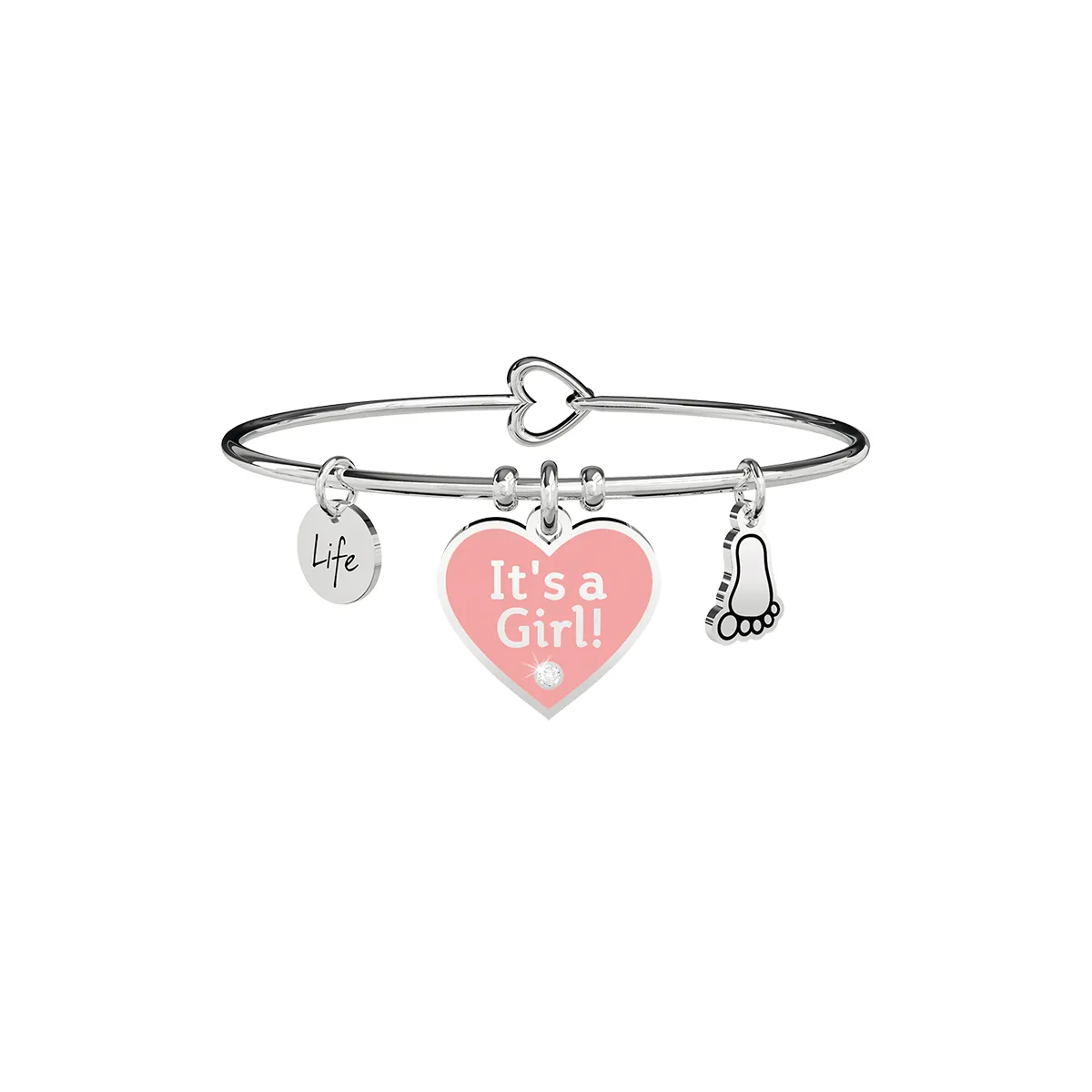 Bracciale Donna Kidult Special Moments It's a Girl con Cuore Rosa