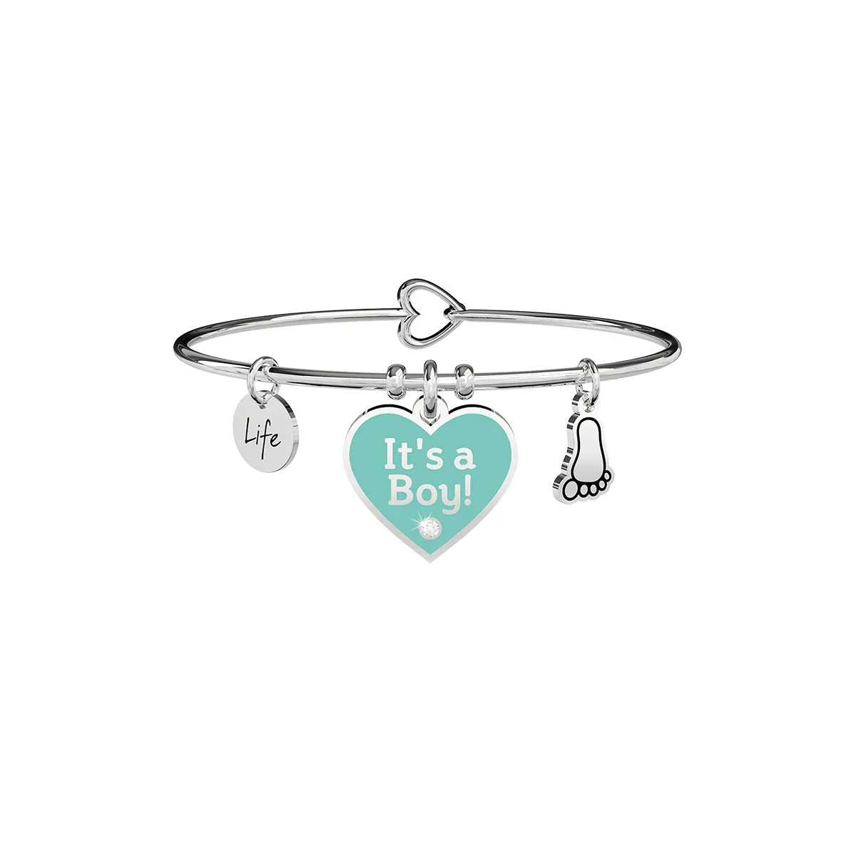 Bracciale Donna Kidult Special Moments It's a Boy con Cuore Azzurro