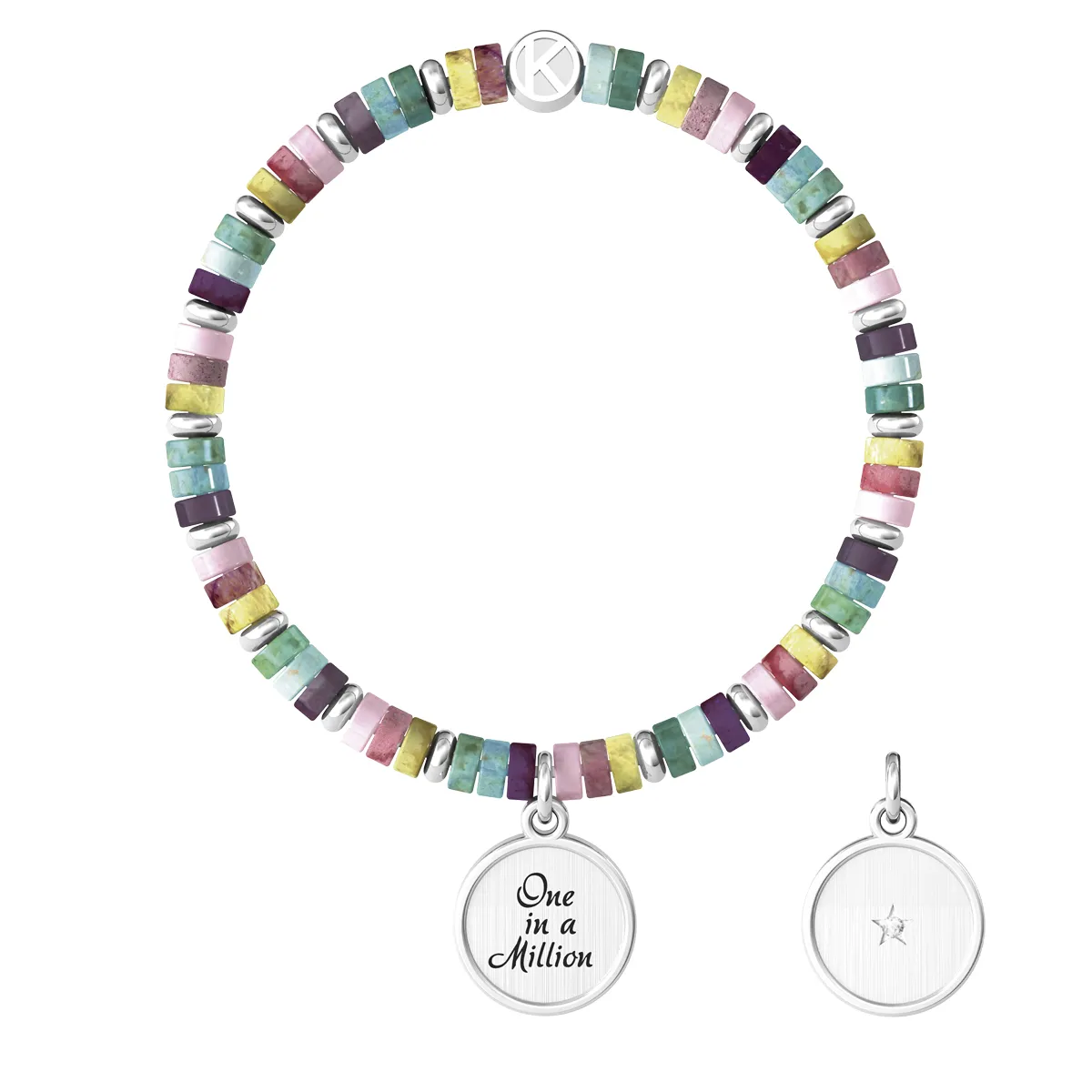 Bracciale Donna Kidult Love One in a Million con Cilindri Multicolor