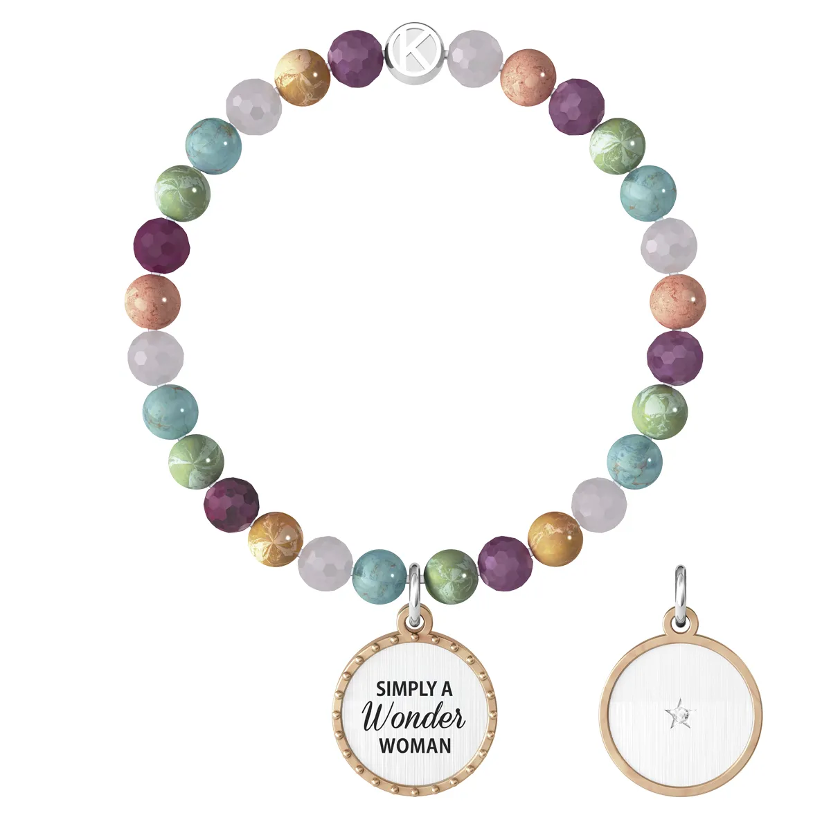 Bracciale Donna Kidult Love Simply a Wonder Woman con Pietre Multicolor