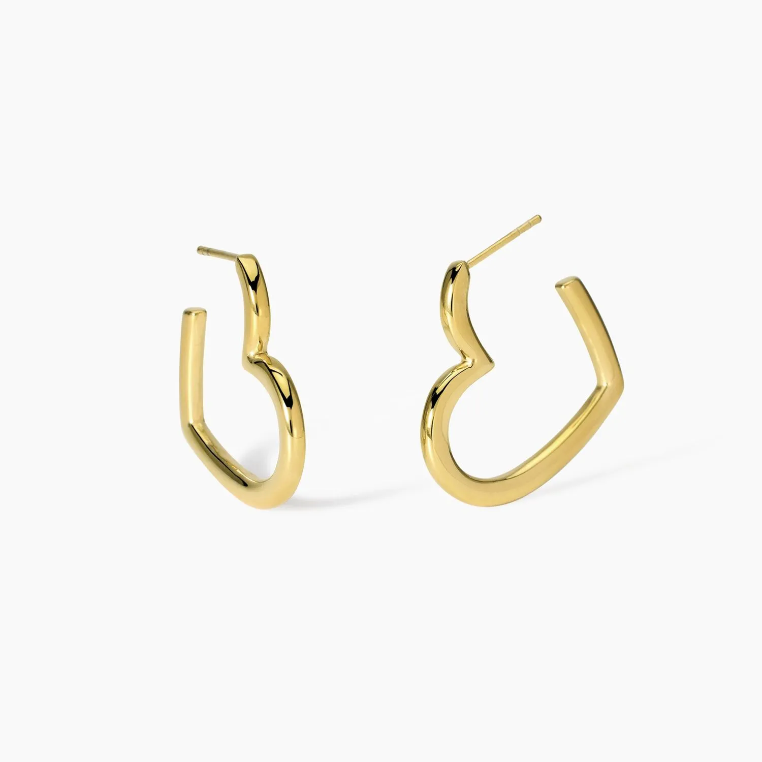 Orecchini in acciaio dorato con cuori Kidult