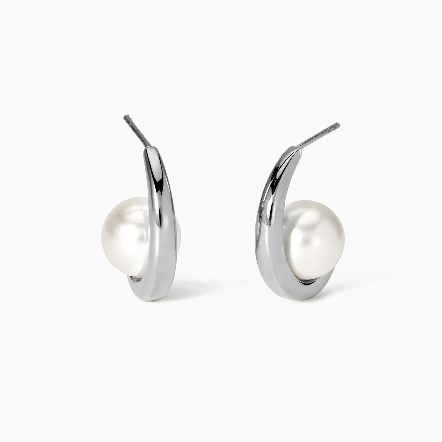 Orecchini semicerchio con perle conchiglia Kidult