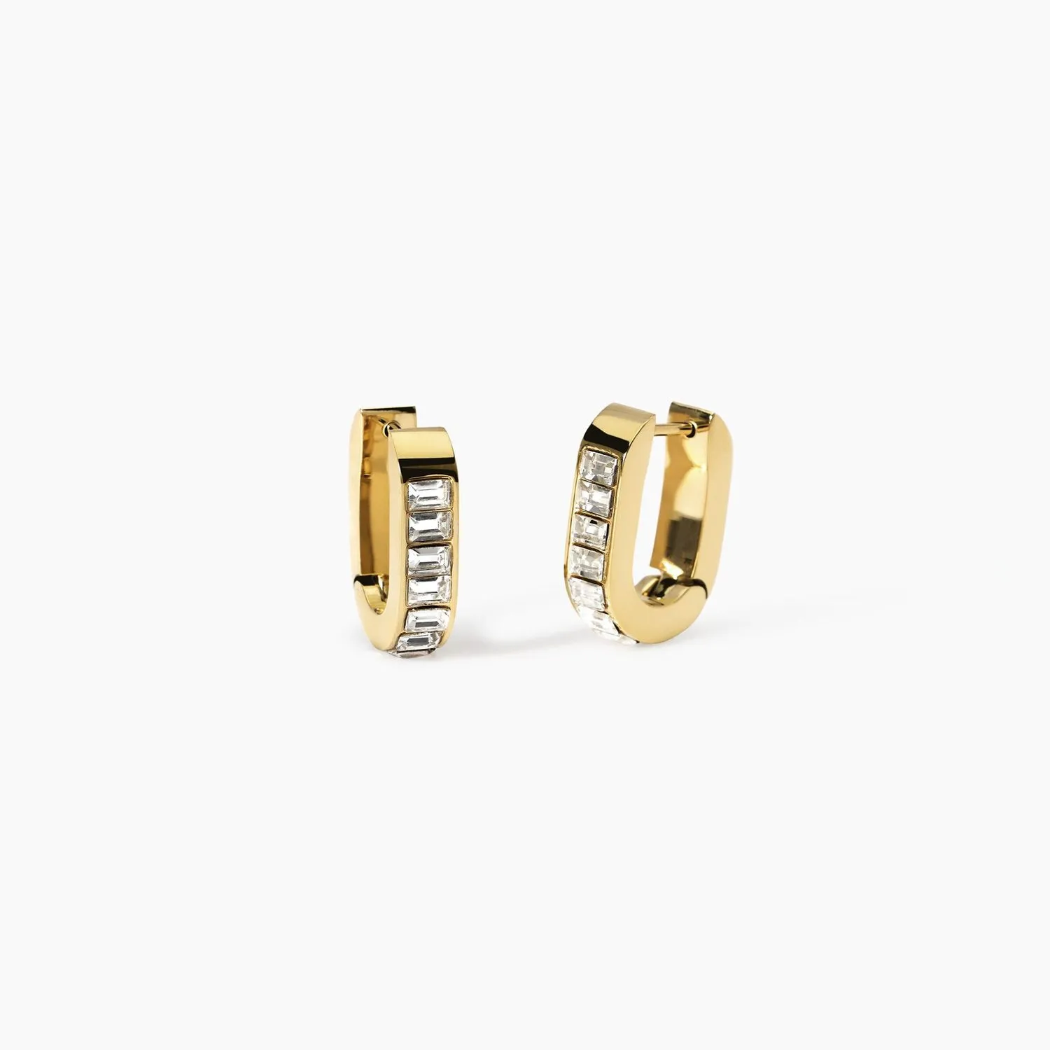 Orecchini in acciaio dorato con cristalli Kidult