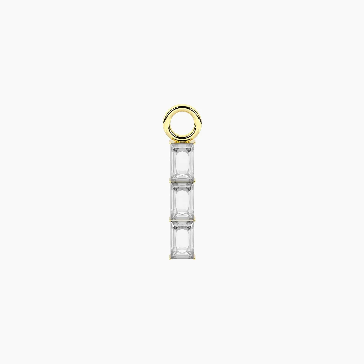 Ciondolo dorato per orecchini con zirconi Kidult