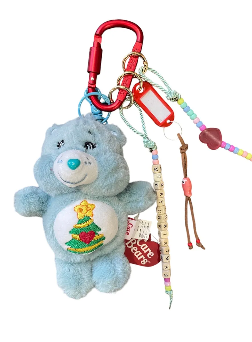 Pimp your Bag Keychain charmsper borsa e portachiavi angelorsoin peluche care bears orsetto delcuore albero di Natale Christmas Edition