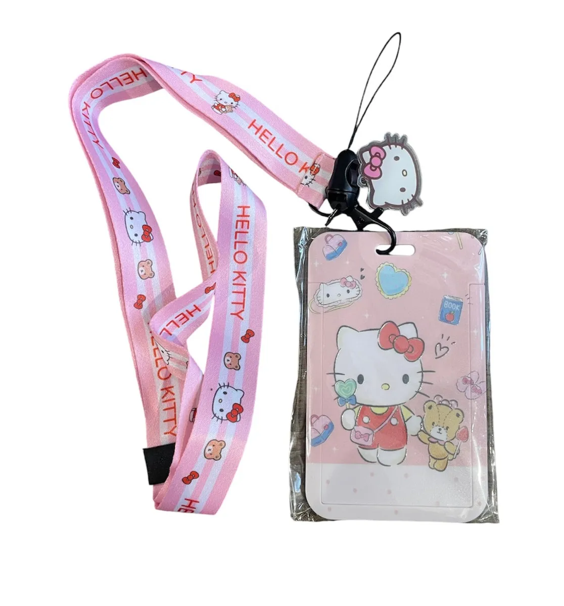 Portabadge portacarte portafoto hallo kitty teddy bear