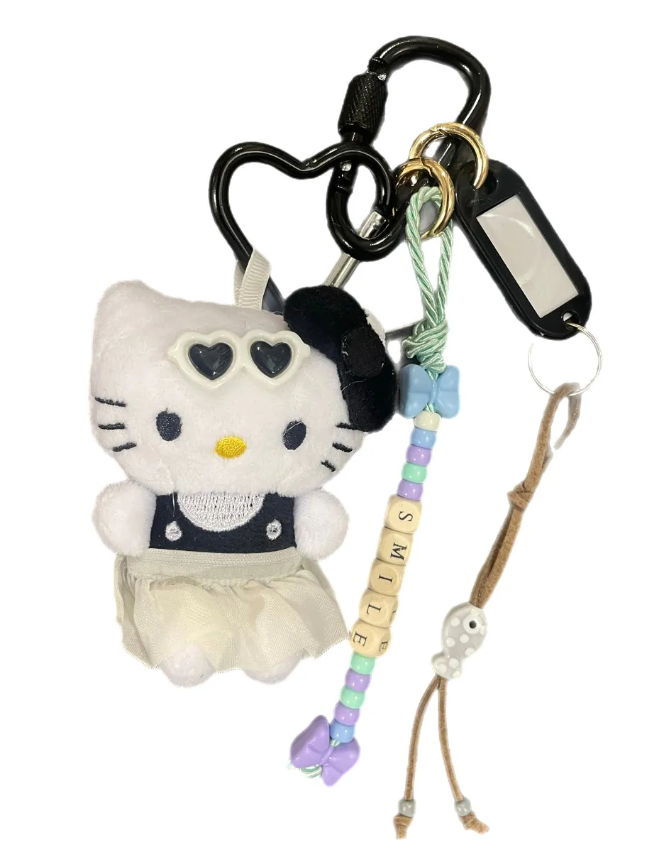 Portachiavi e applique borsa Pimp your Bag Hallo kitty tutu’ in peluche