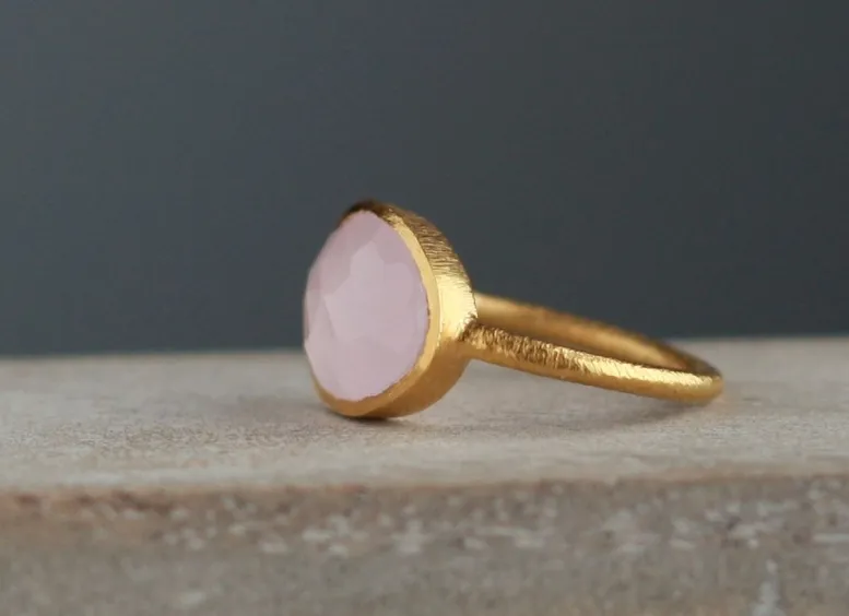 Anell quars rosa gran