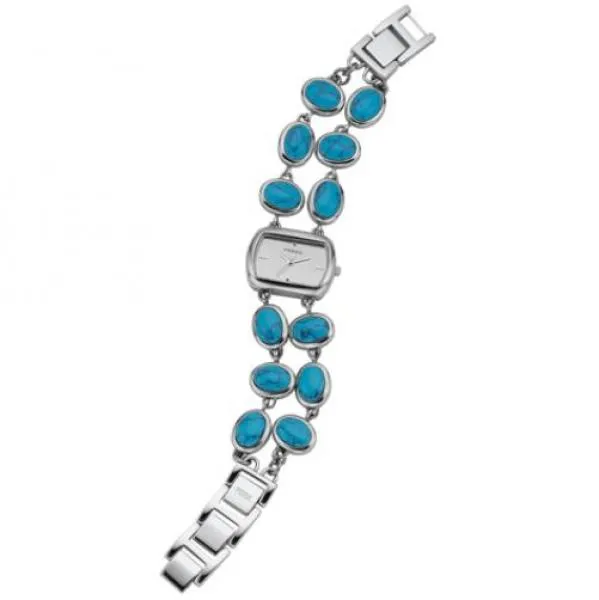 Orologio donna FOSSIL Bracciale Acciaio Pietre Turchesi ES1479 DD