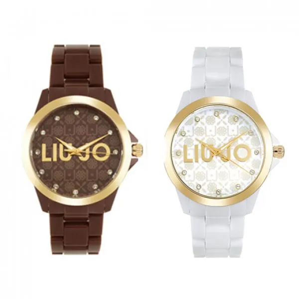 Orologio Donna LIU JO Luxury CHARLOTTE Swarowski Policarbonato Bianco + Pochette