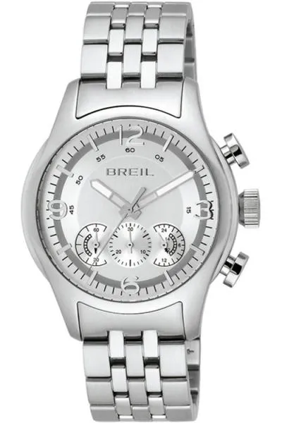 Orologio Uomo BREIL GLOBE TW0773 Chrono Bracciale Acciaio Silver Sub 100 mt DD