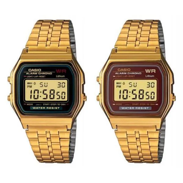 Orologio CASIO Vintage Gold A159WGEA Unisex Acciaio Digitale Chrono Dorato Gold