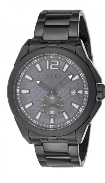 Orologio Uomo LIU JO Luxury TEMPLE TLJ890 Bracciale Acciaio Nero Oversize NEW