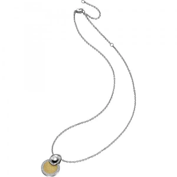 Collana Donna BREIL BREILOGY TJ1682 Acciaio Inossidabile Swarovski Gold Glitter