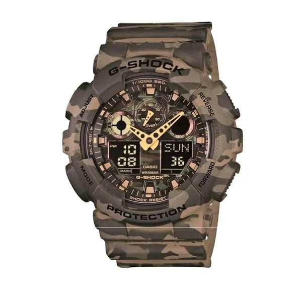 Orologio CASIO G-SHOCK GA-100CM-5AER Camouflage Militare Silicone Marrone